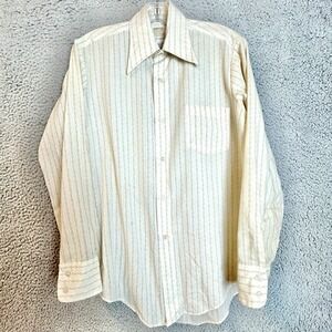1970s Montgomery Ward Button Up Shirt Mens Size Medium Hippie Disco Vintage Wear